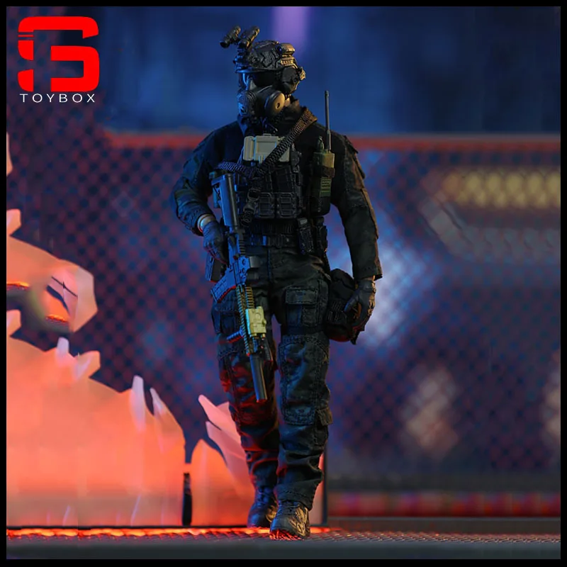 In Stock HASUKI SA01 1/12 Black Ops Soldier Action Figure 6