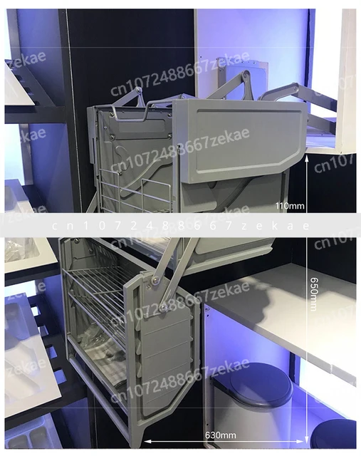 ลิฟต์แบบดึงลง, ชั้นวางของในครัว, ตู้เก็บของด้านบนตู้เย็น, ตะกร้ายกแบบสองชั้น, ตู้แขวนสองชั้น 4 ลิฟต์แบบดึงลง, ชั้นวางของในครัว, ตู้เก็บของด้านบนตู้เย็น, ตะกร้ายกแบบสองชั้น, ตู้แขวนสองชั้น 4