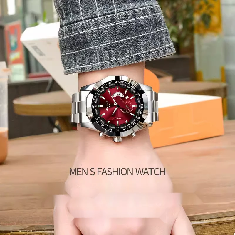 large dial, precision steel, sports, fashionable, luminous, waterproof, fully automatic,Men's domineering watch, _voghion.com