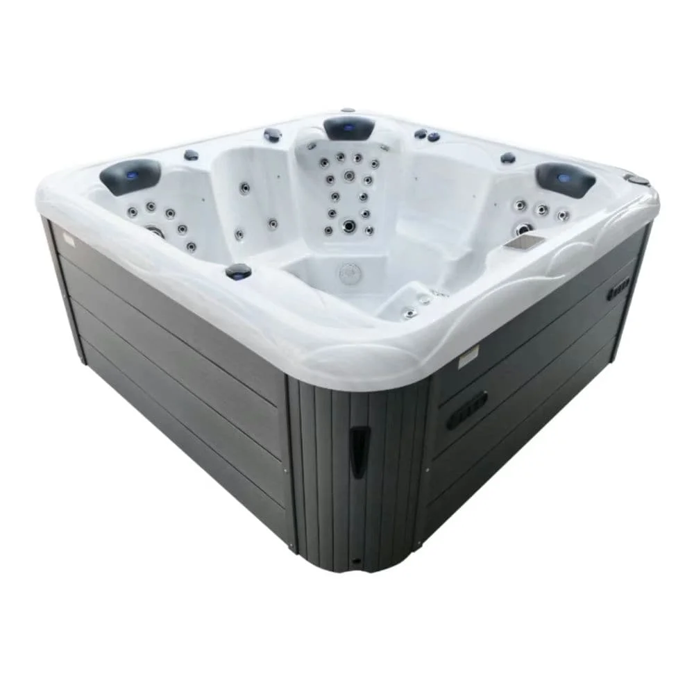 CE Approved Balboa System US Acrylic Massage Spa Tub 5 Person Whirlpool Outdoor Spa Deluxe Garden Hot Tub With 2 Lounger 4