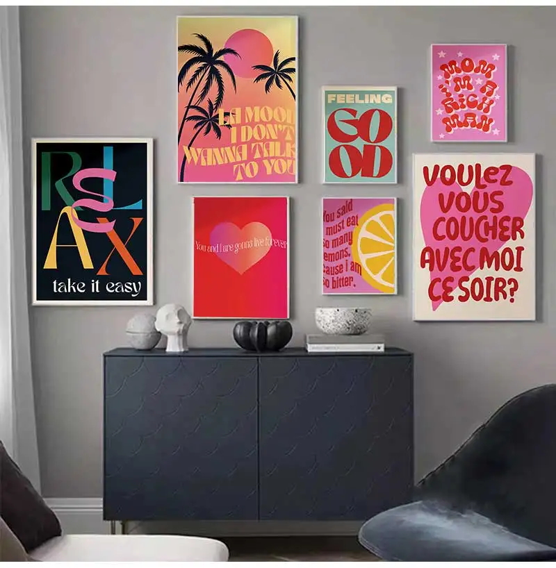 Minimalist Music-Inspired Quote Canvas Wall Art - Ciao Amore Print