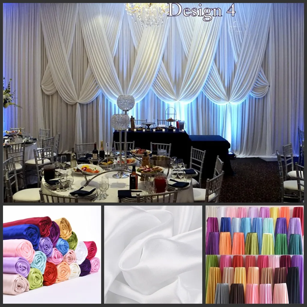 

10 футов X 20 футов роскошный чистый белый свадебный фон сценический занавес из ткани шаты для свадьбы декор для вечеринки в честь будущей мамы