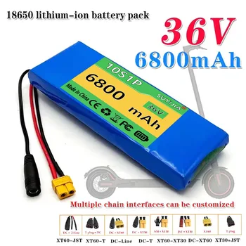 Batterie 36V 100% autentiche, Nouvelle Batterie ricaricabili agli ioni di litio 36V6800mAh 10S1P 18650 20A Avec BMS Scooter Et Vélo
