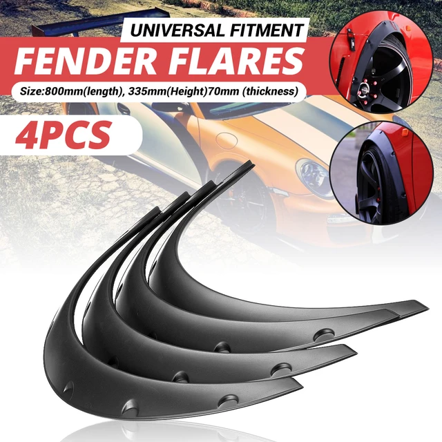 2inch 50mm Universal 4pcs Car Mudguard Flexible Fender Flares