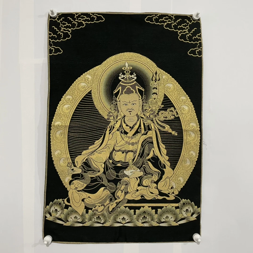 

Free Delivery China Elaborate Silk Embroidery Luck“Bodhisattva Buddha”Geomantic Thangka Painting Mural Household Decoration#75