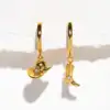 YEEVAA WILD WEST Cowboy Hat and Boots Hoop Earrings Women's Piercing Hypoallergenic Dangle Earrings Jewelry Christmas Gift 1