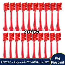 

Replacement For Apiyoo A7/P7/Y8/Pikachu/SVP Toothbrush Heads Electric Tooth DuPont soft Brush Heads Smart Clean Head 20PCS/Set