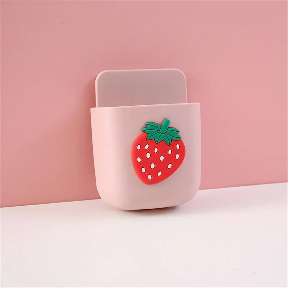 Cute Desk Organizer Rack Pen Holder Self-adhesive Wall-mounted Storage Box Kawaii Stationery Sundries Organizer School Supplies pen holder desk organizer pen and brush holder desk storage rack
