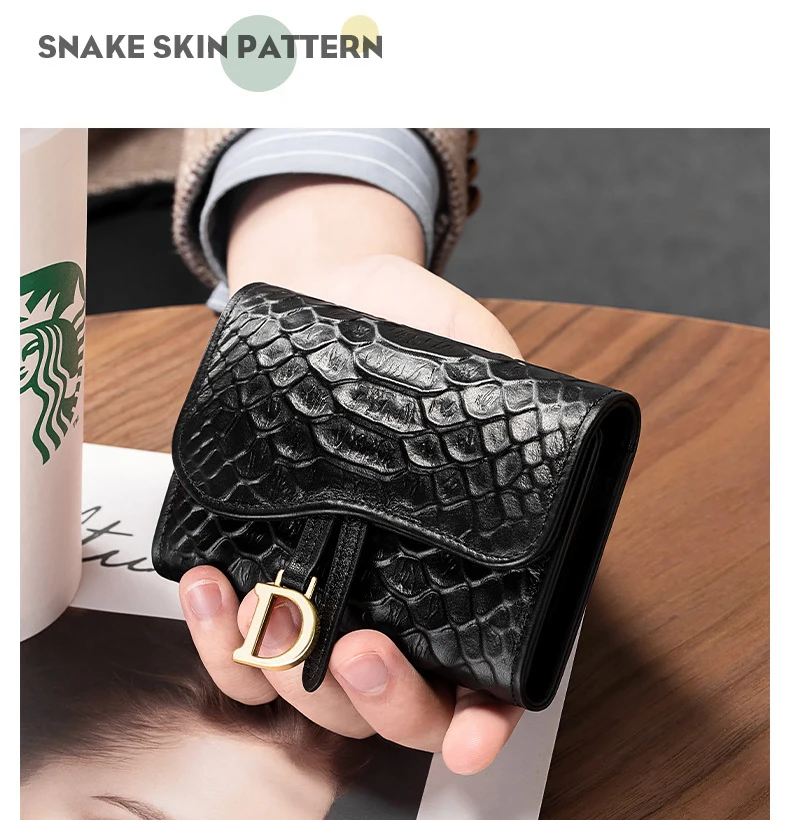 Genuine Leather Crocodile Pattern Wallet For Men & Women Multi-card_voghion.com