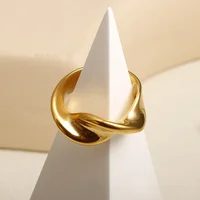 Wholesale High End Waterproof Three-dimensional M Letter Hollow Stainless Steel Finger Ring Trendy for Women Personalize Jewelry - Image 4