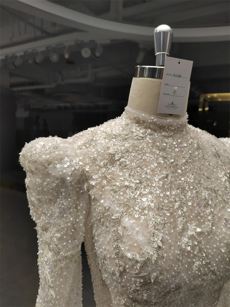 Bride Accessories Long Sleeve High Neck Shinny Jacket Of Wedding Dresses For Girls To Wear