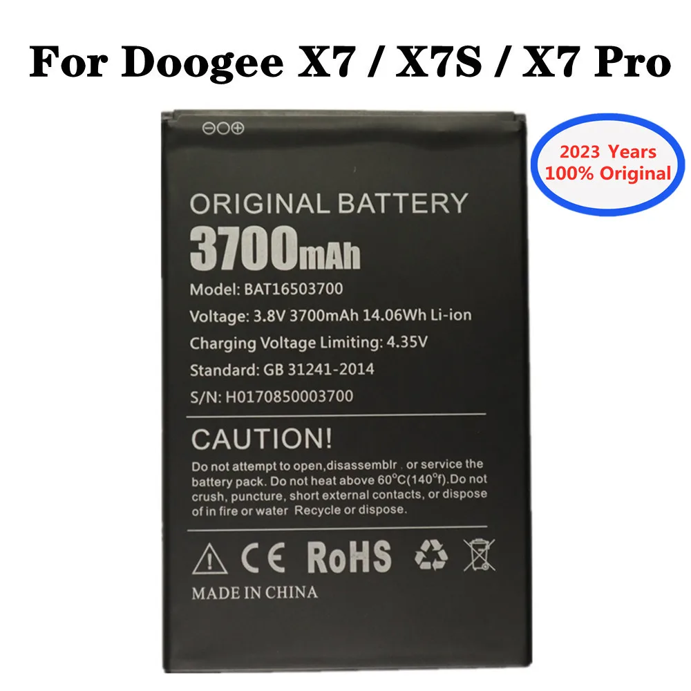 

2023 years New 100% Original Doogee Battery For Doogee X7 / X7 Pro BAT16503700 3700mAh Polymer Li-ion 3.8V Bateria Batteries