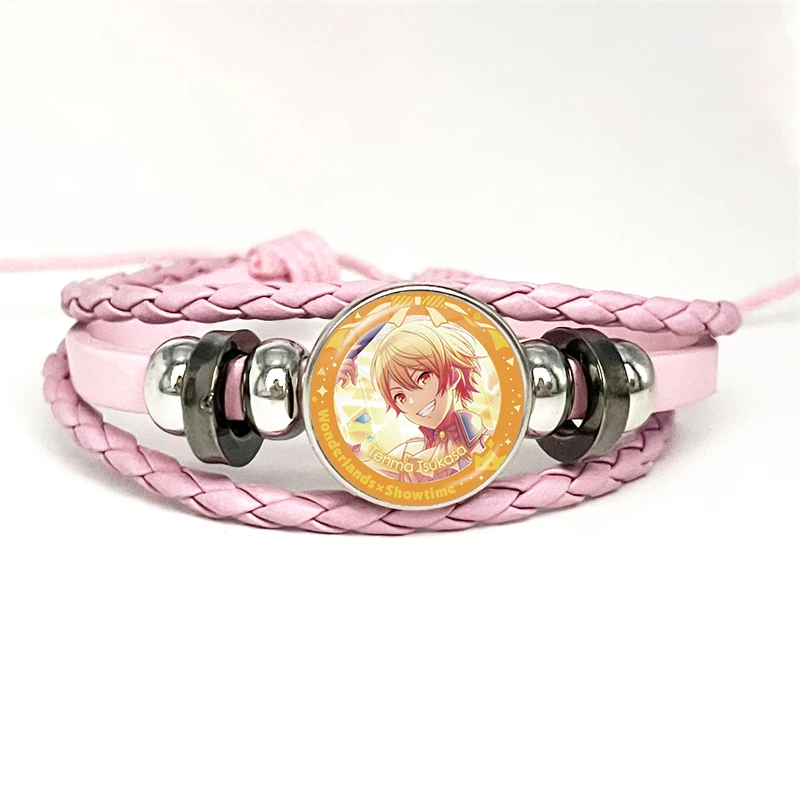 Project SEKAI Anime Leather Bracelets MORE MORE JUMP! Vivid BAD SQUAD Wonderlands×Showtime Leo/need Bangles Jewelry Gift 5