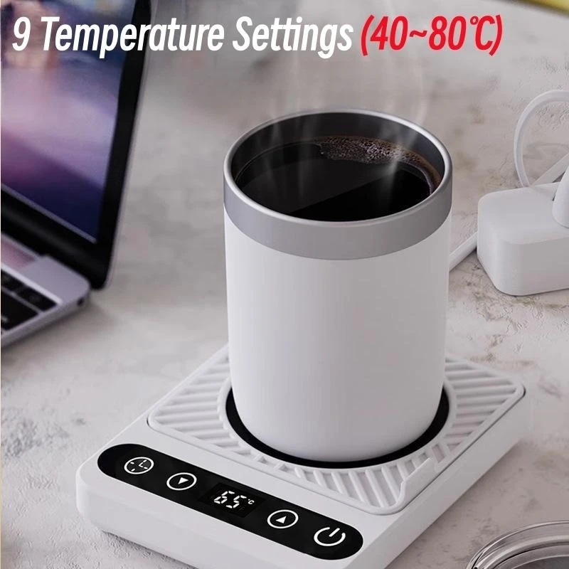 Scaldabicchiere Con 3 Temperature E Timer - Mantiene Caffè E Tè Sempre Caldi, Per Ufficio E Casa, Spegnimento Automatico