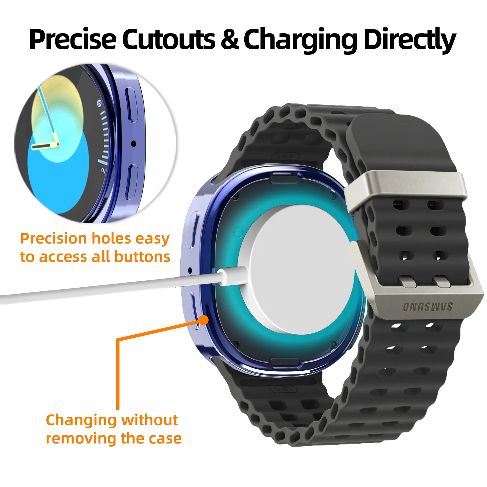 Durable TPU Scratch-Resistant Protective Watch Case