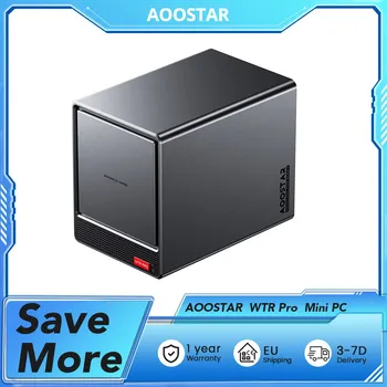 Mini PC AOOSTAR WTR Pro, Ryzen 7 5825U*4,5 GHz, grafica Radeon, DDR4-3200 SODIMM, doppie porte LAN da 2,5 Gbps, BT 5.2