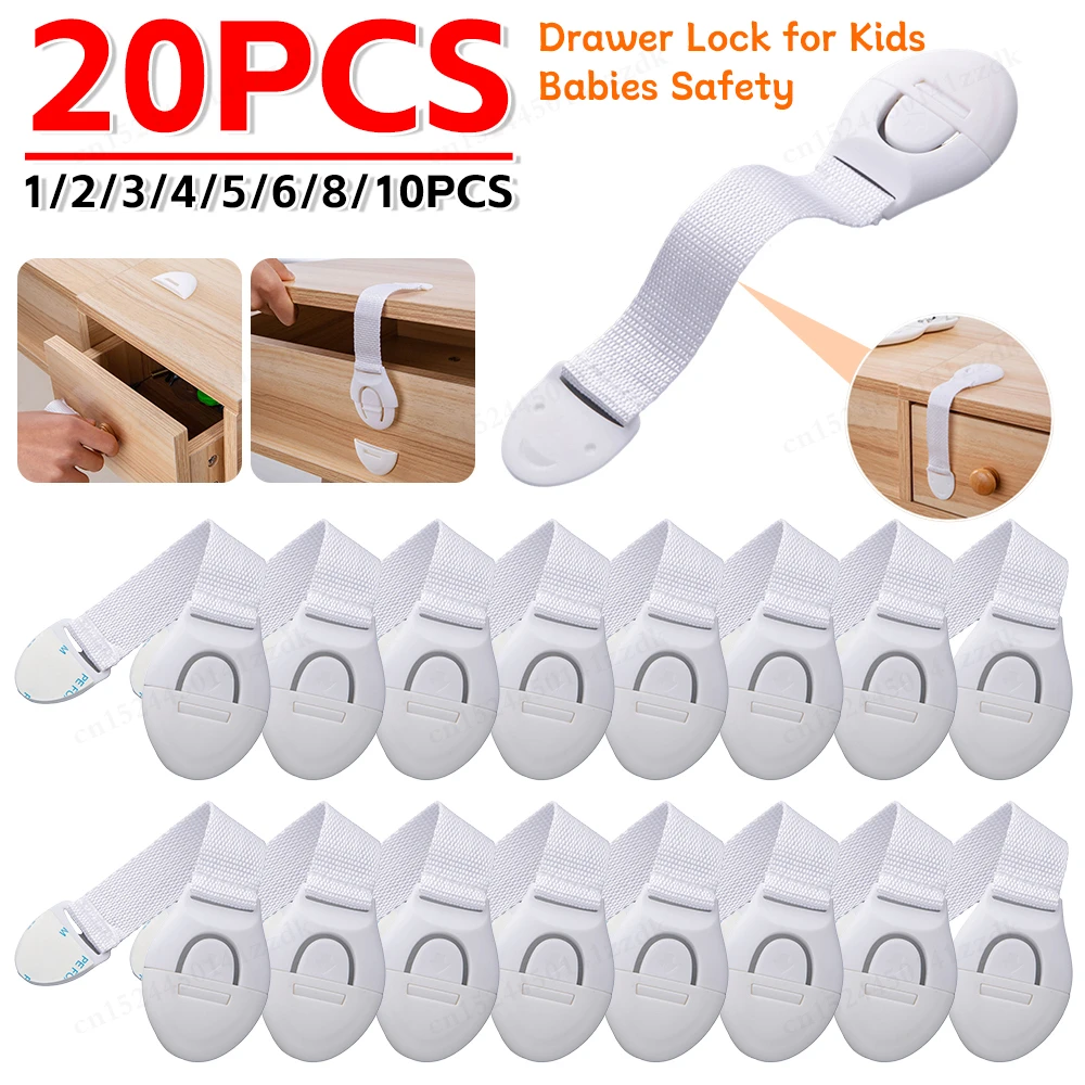 Plastic Child Safety Cabinet Lock 1-20PCS Baby Security Protection Drawer Door Cabinet Lock Protection Kids Safety Door cabinet lock child lock safety lock