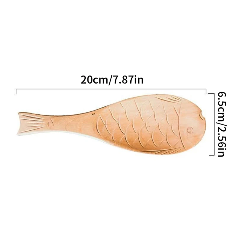 Retro Japanese Creative Fish Shape Wooden Rice Spoon Scoop Non-stick Kitchen Cooking Utensils wooden cooking spoon cooking scoop