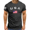 Men's t-shirts Men's Independence Day Flag Print Spring/summer Leisure Sports USA Independence Day 4 Of July Flag Top 1