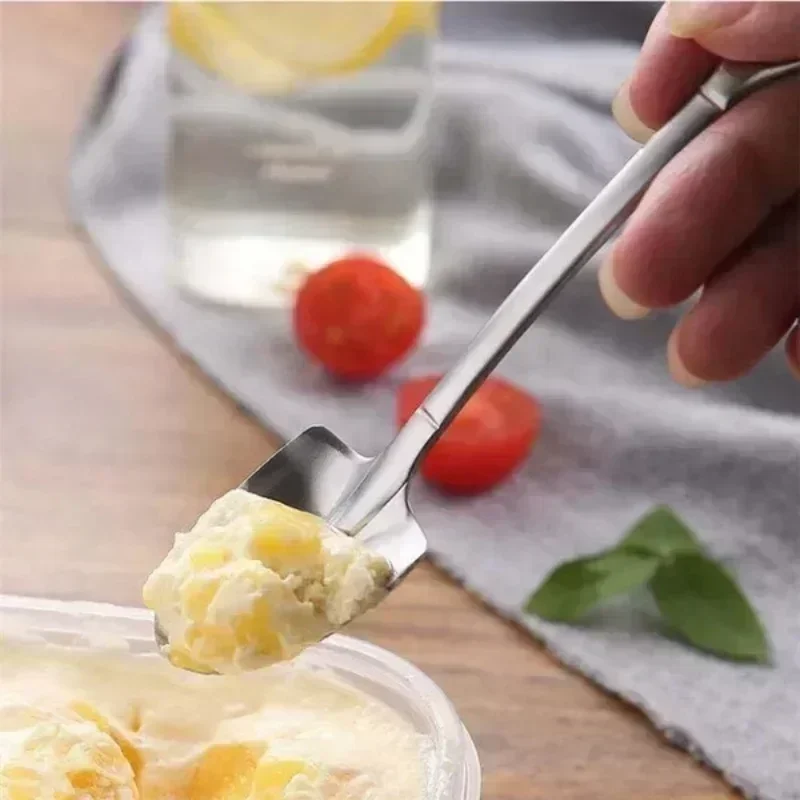 Stainless Steel Coffee Spoon Creative Fruit Ice Cream Dessert Shovel Spoons Multi-purpose Teaspoon Kitchen Tableware cutlery set western style cutlery set picnic cutlery set stainless steel cutlery set