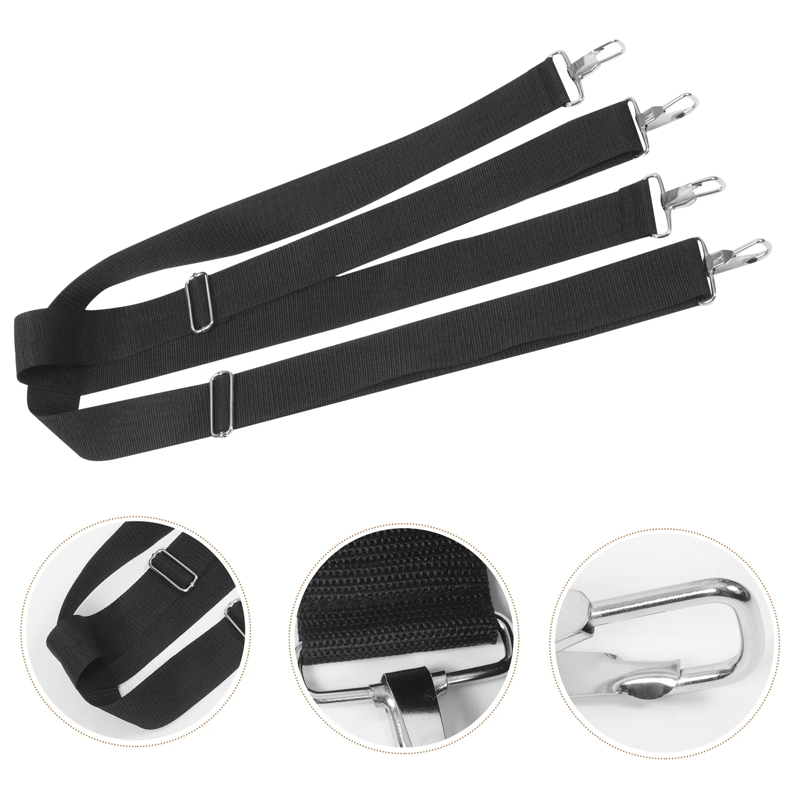 5cm Wide Black Snare Drum Strap Adjustable Marching Drum Sling Replacement Shoulder Belt For Musical Instruments