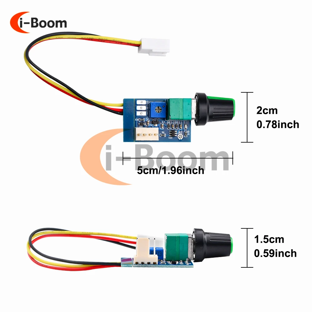 Fan Speed Controller DC 12V Manual 4-Wire PWM Motor Speed Controller Board With Knob Switch 3P Plug Electrical Equipment Governor Module