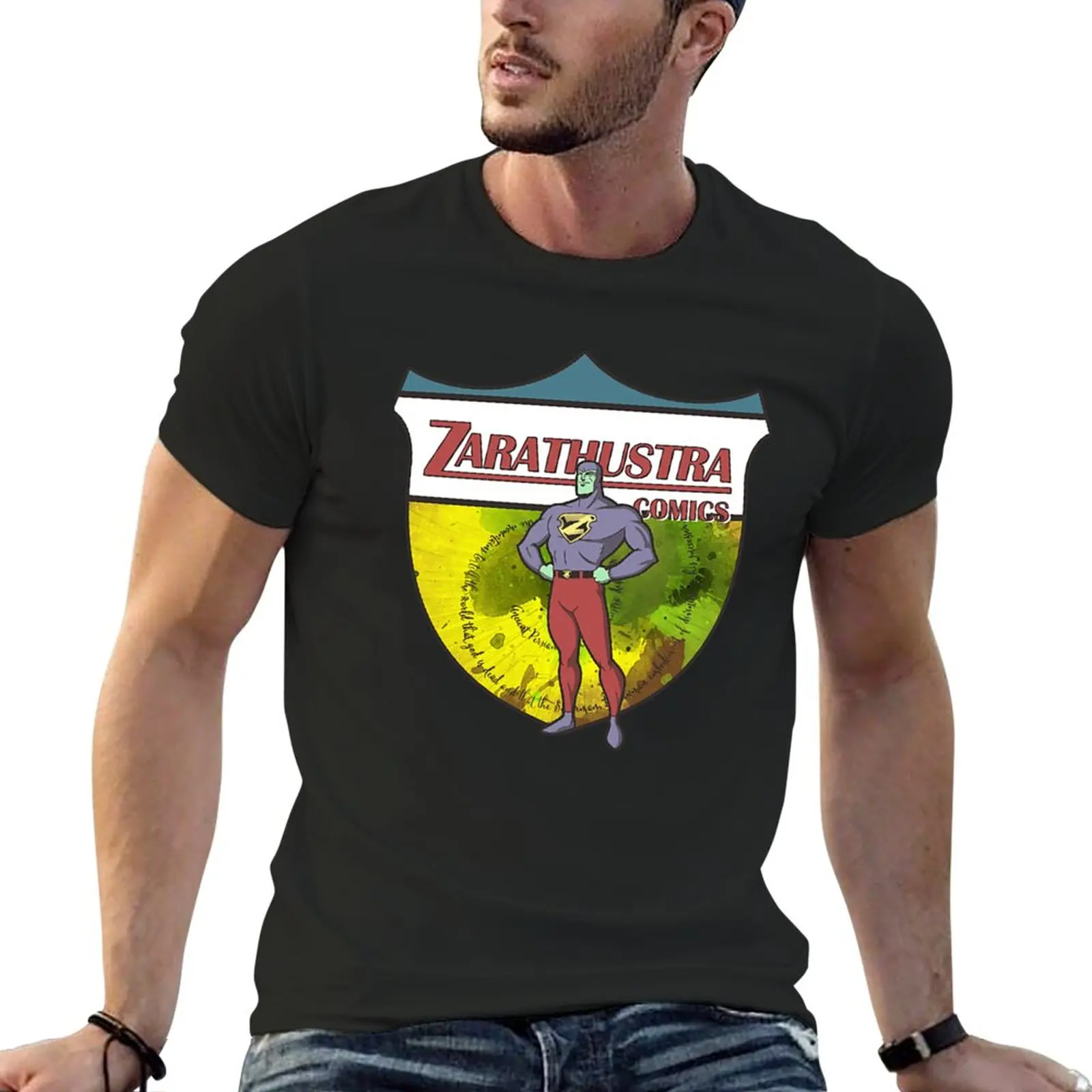 

New Zarathustra Comics T-Shirt summer tops anime clothes cute clothes mens funny t shirts