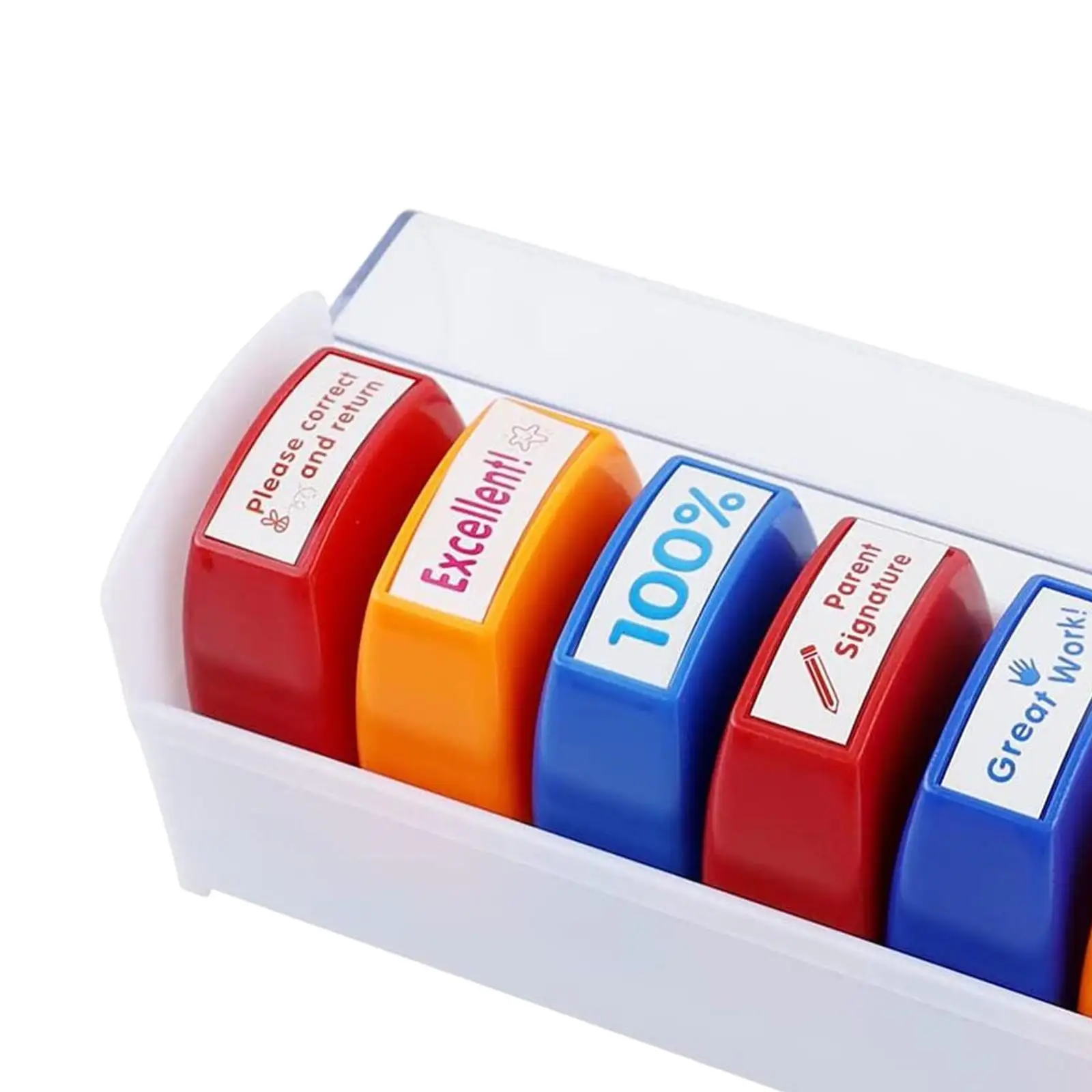 8 Pieces Teacher Stamps Encouraging for Grading Review Homeschool Setting School Assessment