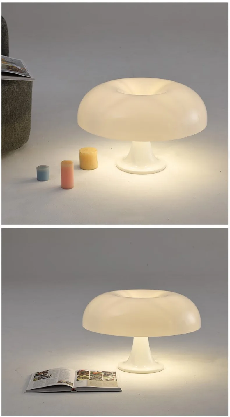 Bedside Decoration Mushroom Shaped Table Lamp Nordic Style Study Reading Creation Eye Protection Lamp simple hotel bedroom