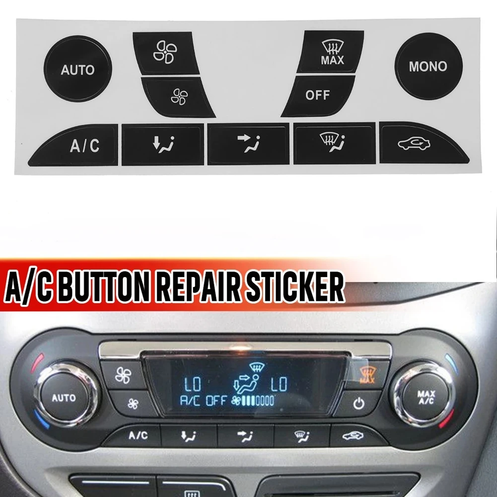 

Car Air Conditioning Button Stickers Control Switch Button Decals For Ford Focus 1999 2000 2001 2002 2003 2004 2005 Accessories