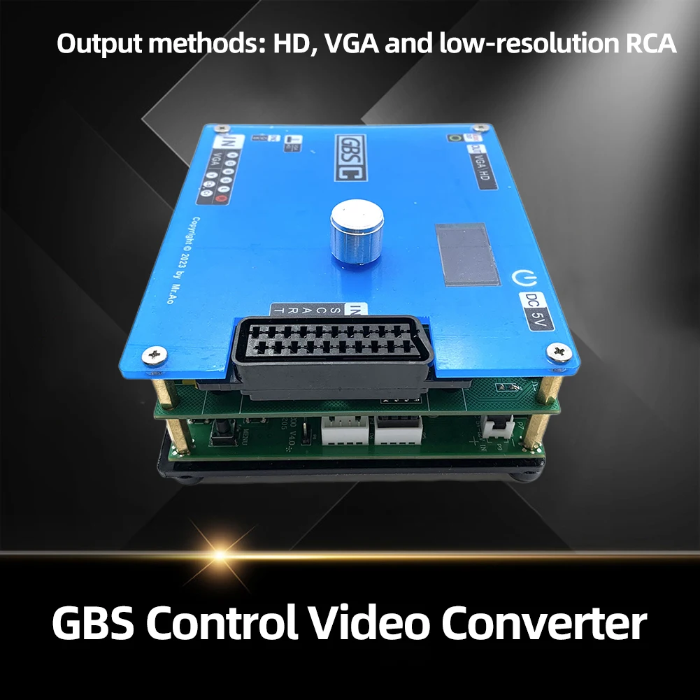 GBS Control Video Converter LCD Screen GBSC Converter Supports 1080P VGA/SCART To VGA Scan Converter for PlayStation2 Console