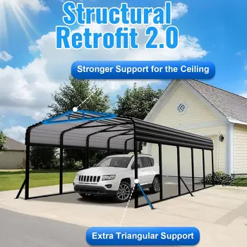 12x25FT Heavy Duty Metal Carport Shelter 1