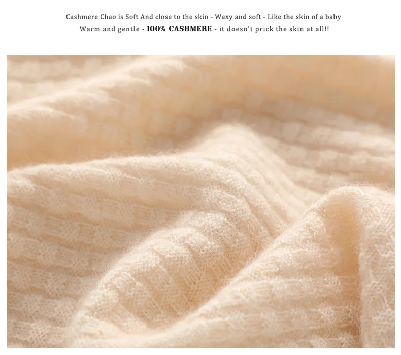 100 % Kaschmir Damen-Halswärmer Winterwärme Kälteschutz Nackenschutz Corn Grain Gestrickter Herren-Nackenwärmer Fake Collar – Detail 14
