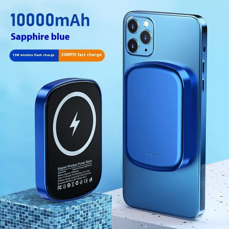 Xilecaly 10000mAh Magsafe Power Bank PD20W Wireless Fast Charge External Battery Magnetic Portable Charger for iPhone 16 Samsung 6