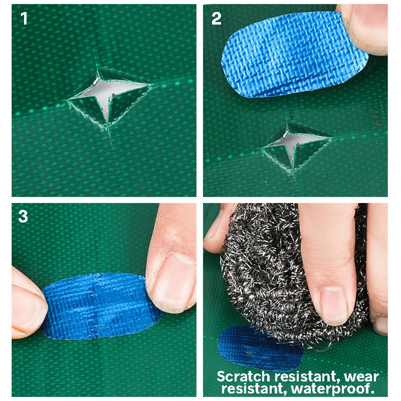 S7b3e7a75dda54e45a2252a0d92b74a45i Waterproof PE/PVC Tarpaulin Repair Tape Rainproof Cloth Adhesive Tape Outdoor Awning Tape Gummed Tape Film Parts Mallzona