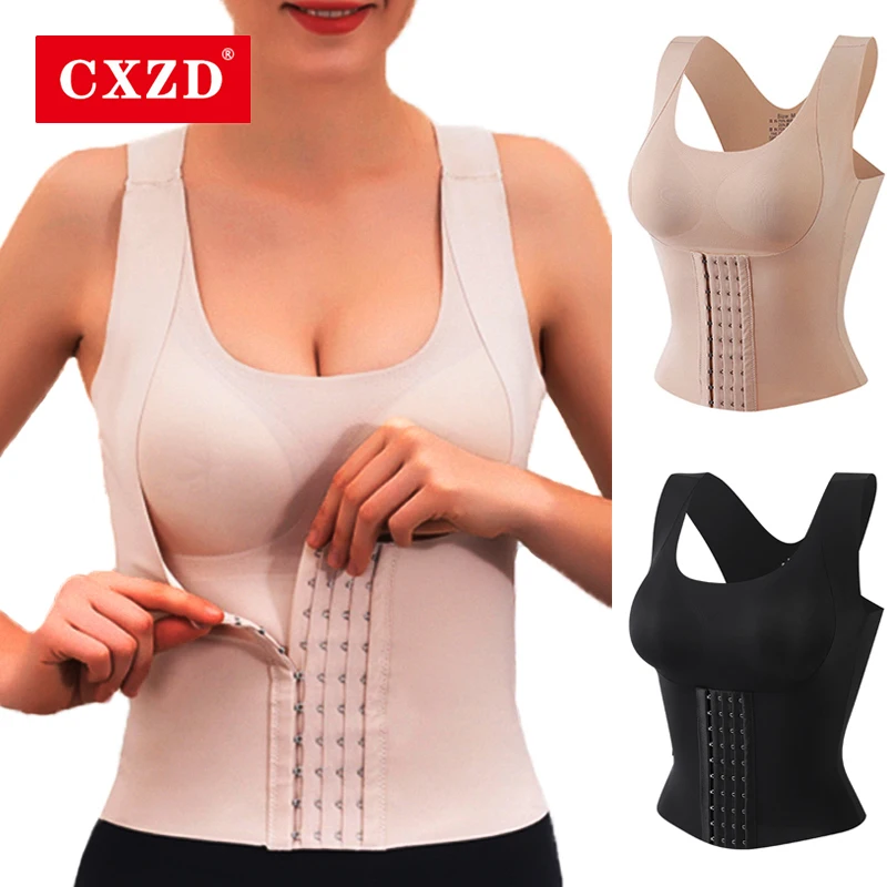 3-in-1 Waist Buttoned Bra Corset Body Shaper Tummy Control Underwear Slim  Vest