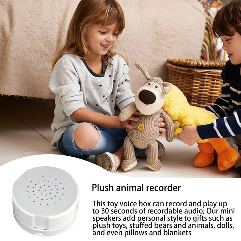 30 Seconds Stuffed Bear Voice Box Voice Recorder Device DIY Custom Message Mini Size Audio Recording Device for Stuffed Animal 3