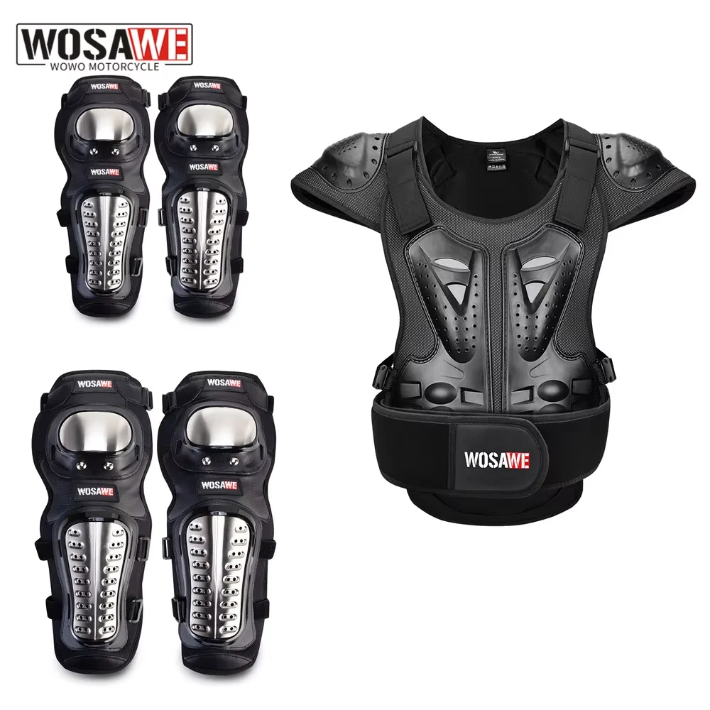 Motocross Jacket Armor Protective Set Back Protector Motorcycle Body Armor Guard Racing Moto Protective Gear Adult WOSAWE