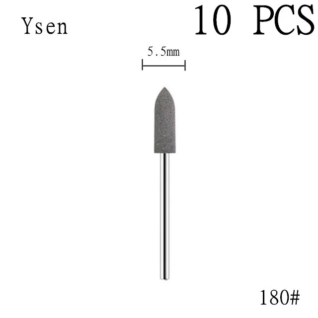 6-Piece Rubber Silicone Nail Drill Bit Set for Manicure and Polishing
