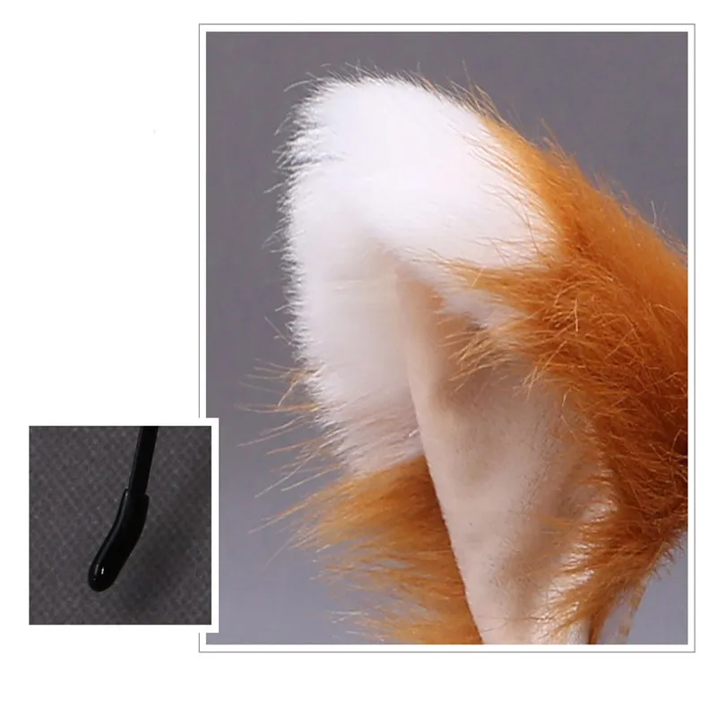 Lolita Cosplay Cat Ears Headband Anime Dance Party Costume Wolf Fox Ear Plush Hairband Girls Kawaii Hair Accessories Props anime cosplay props