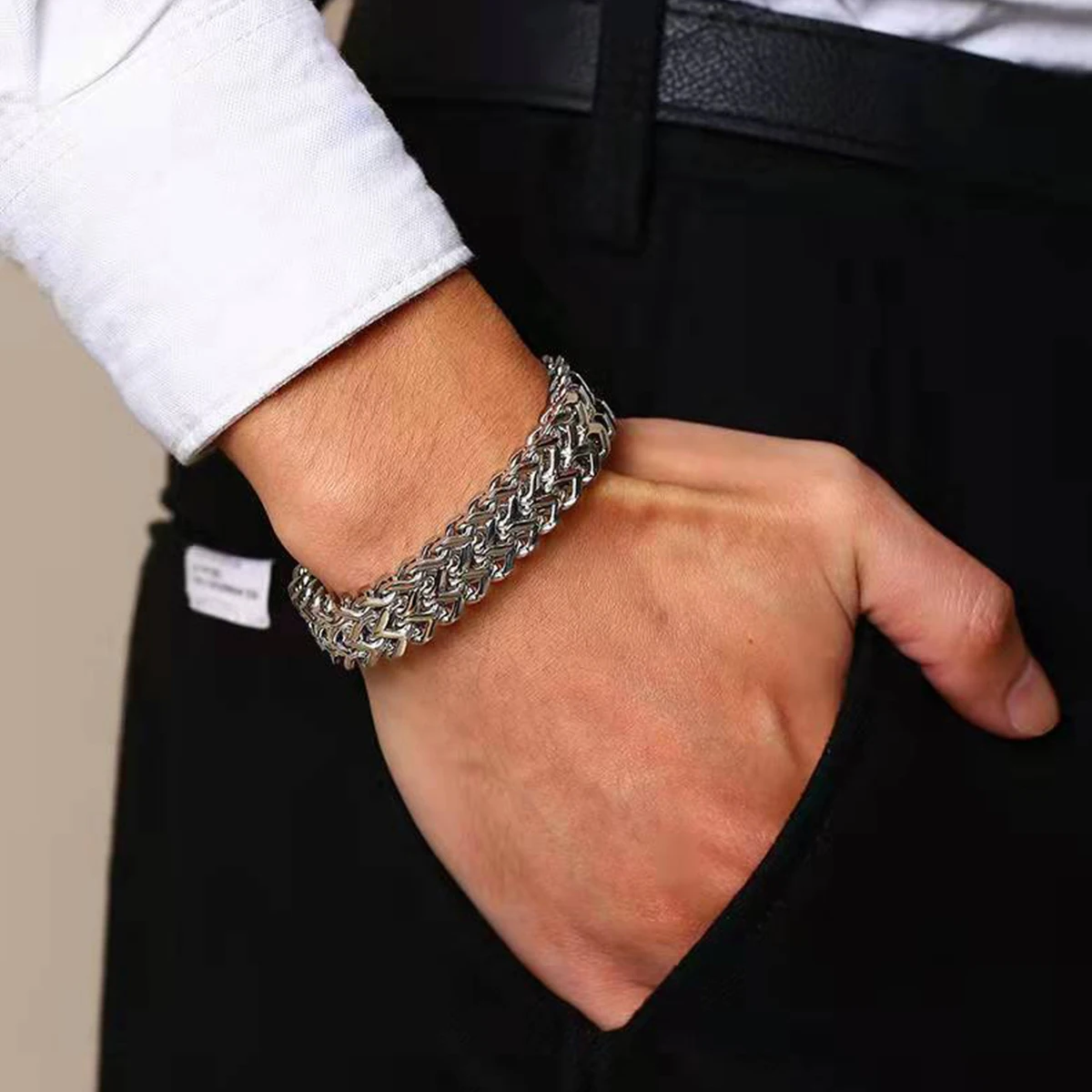 Bracciale Cubano In Acciaio Inox Per Motociclisti - Regalo Elegante Per Uomo Con Cofanetto E Dedicata - Foto 5