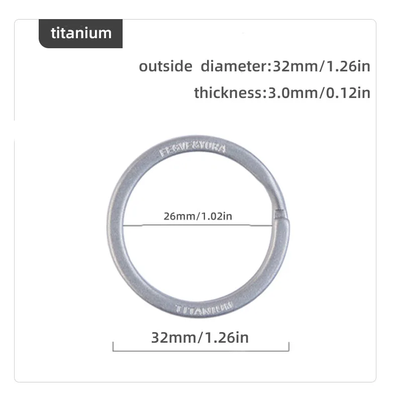 Premium Titanium Alloy Rotating Keychain with Spring Lock Mechanism