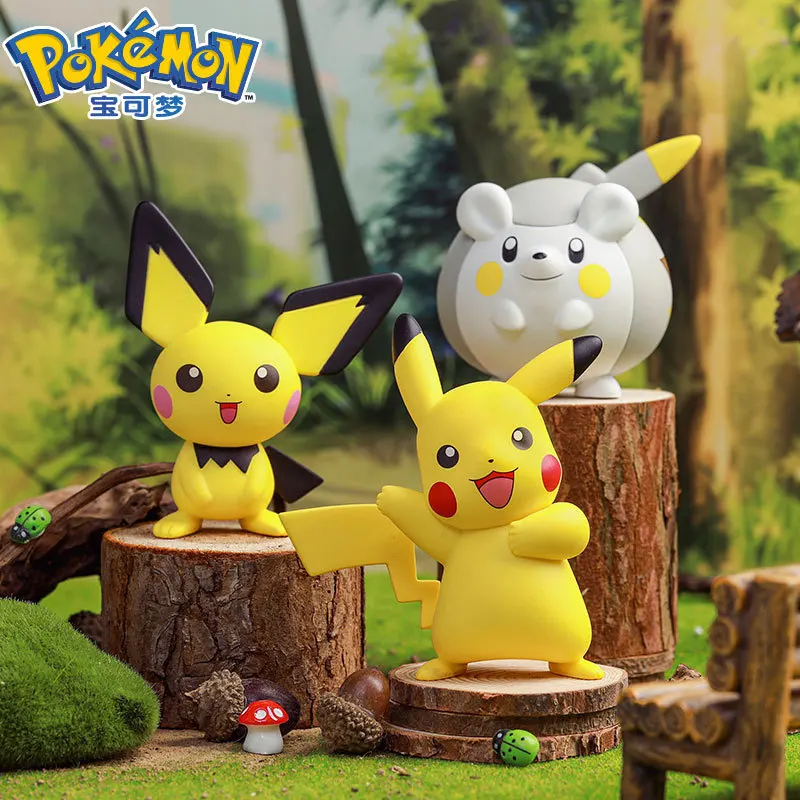 Pokemon Pikachu Togedemaru Raichu Pichu Mimikyu Raichu Kawaii Anime Figures Moe Force Attack Car Desktop Ornament Kids Gift 14cm Aliexpress
