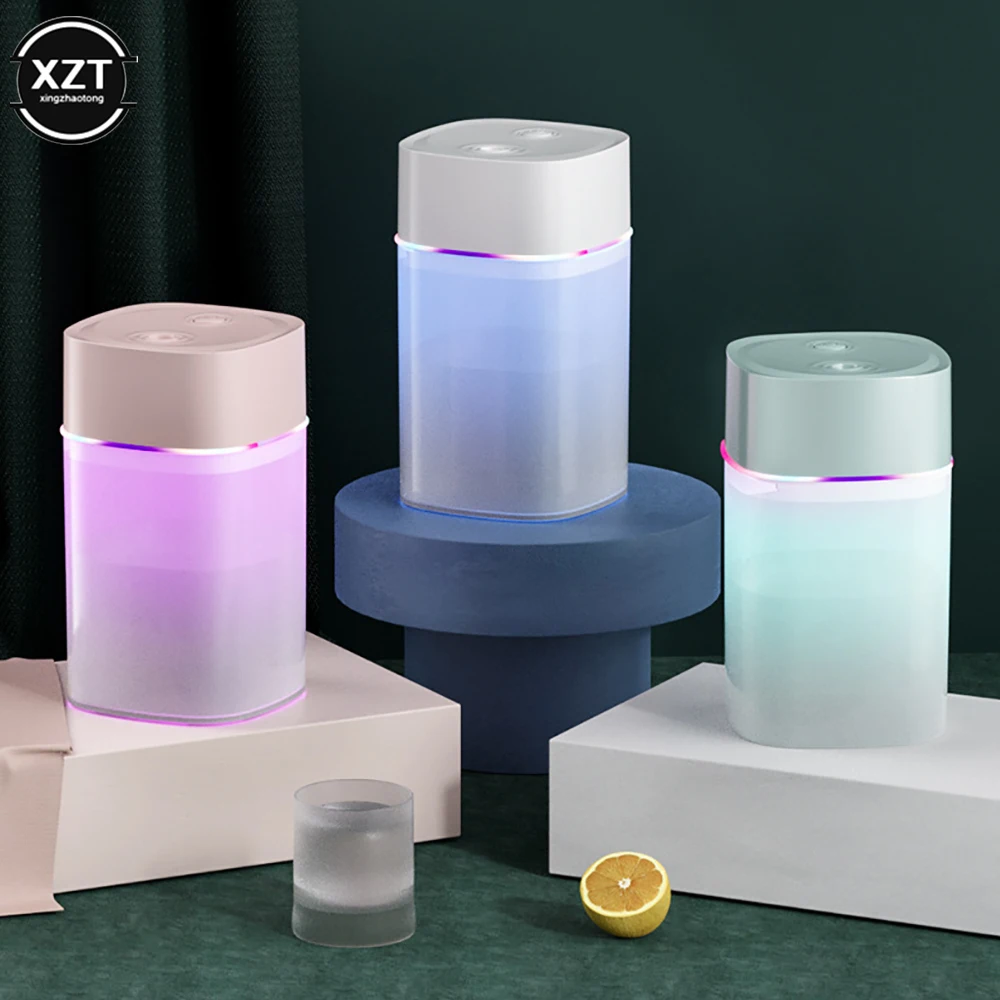 400ML 대용량 아로마테라피 공기 가습기 미니 데스크탑 USB 차량용 가정용 사무실용 무소음 디퓨저 가습기