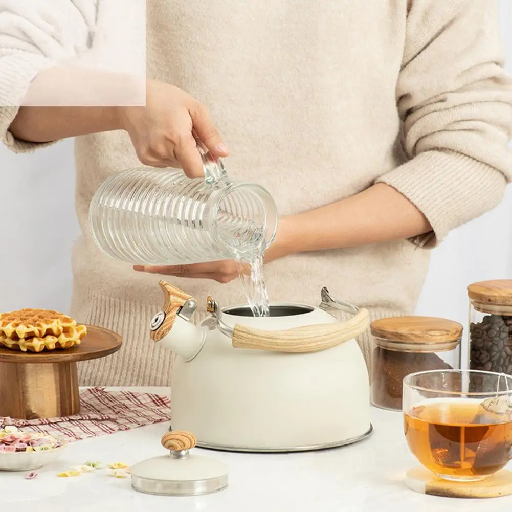 Whistle Kettle Loud Whistle Tea Kettle Efficient Heat-conducting Stainless Steel Tea with Leakproof for Gas whistling teapot tea kettle