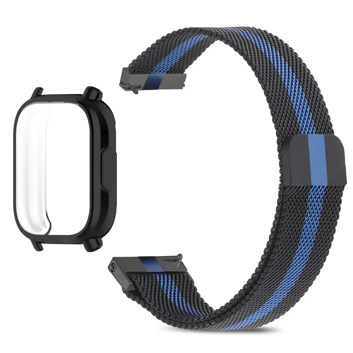 Milanese Mesh Strap with Case and Screen Protector - Premium Watchband Bracelet Accessories