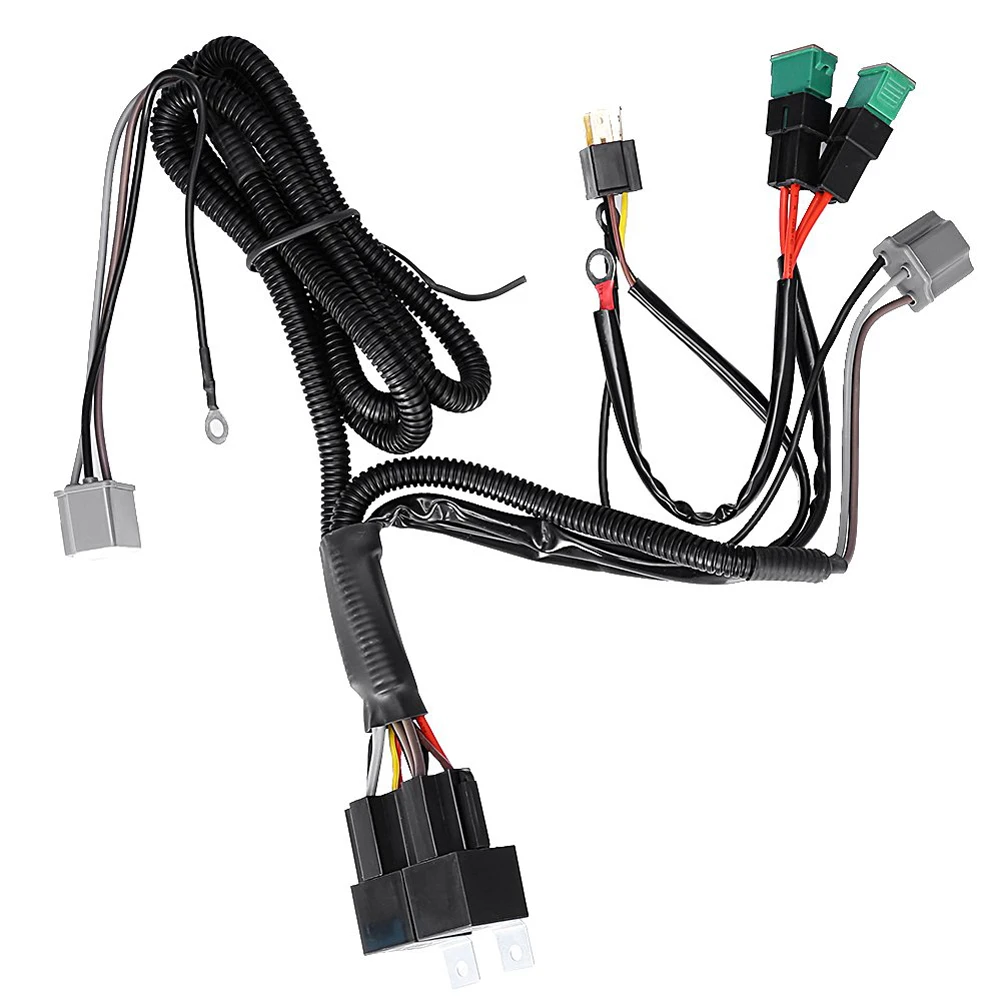 12V 자동차 H4 LED 헤드라이트 릴레이 배선 하네스 키트 H4 배선 하네스 키트 H4 9003 헤드라이트 릴레이 배선 키트 세라믹 소켓 플러그