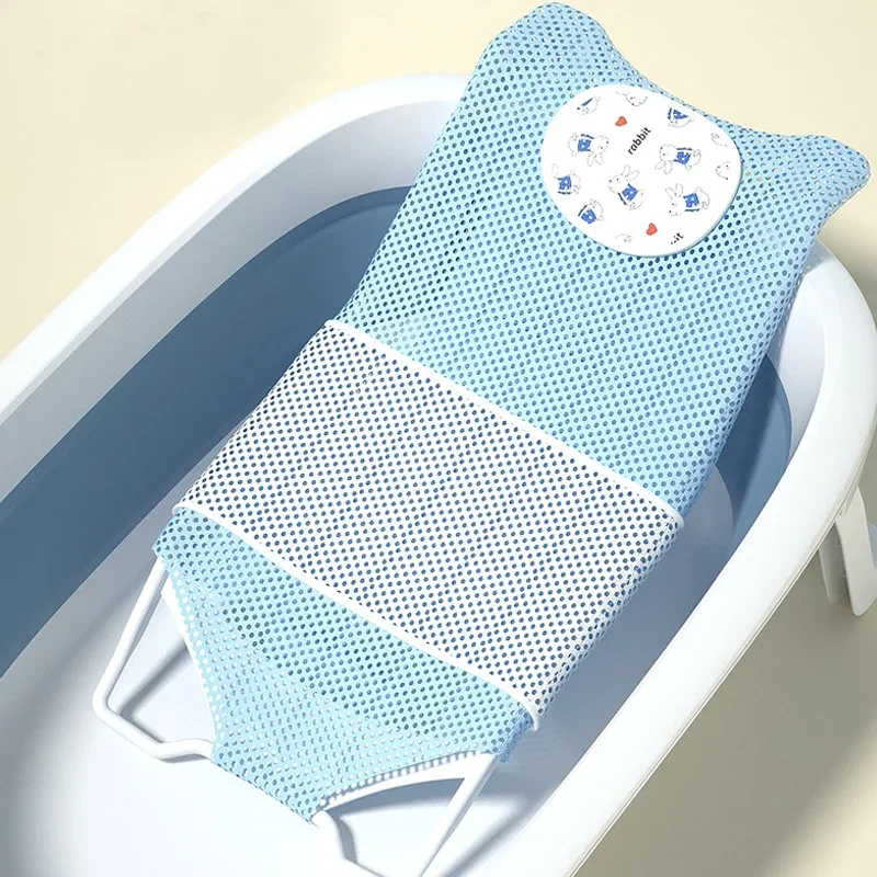 Cute Non-slip Baby Bathing Bracket Arc Hook Design Skin-friendly Baby Bath Stand baby bath support pad baby bath seat baby bath tool