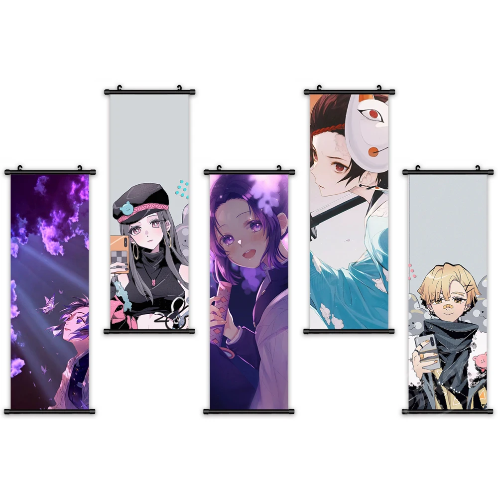 

Пластиковая Настенная картина на холсте, аниме кочоу шинобу рассекающий демонов, современное домашнее украшение, Свиток для гостиной