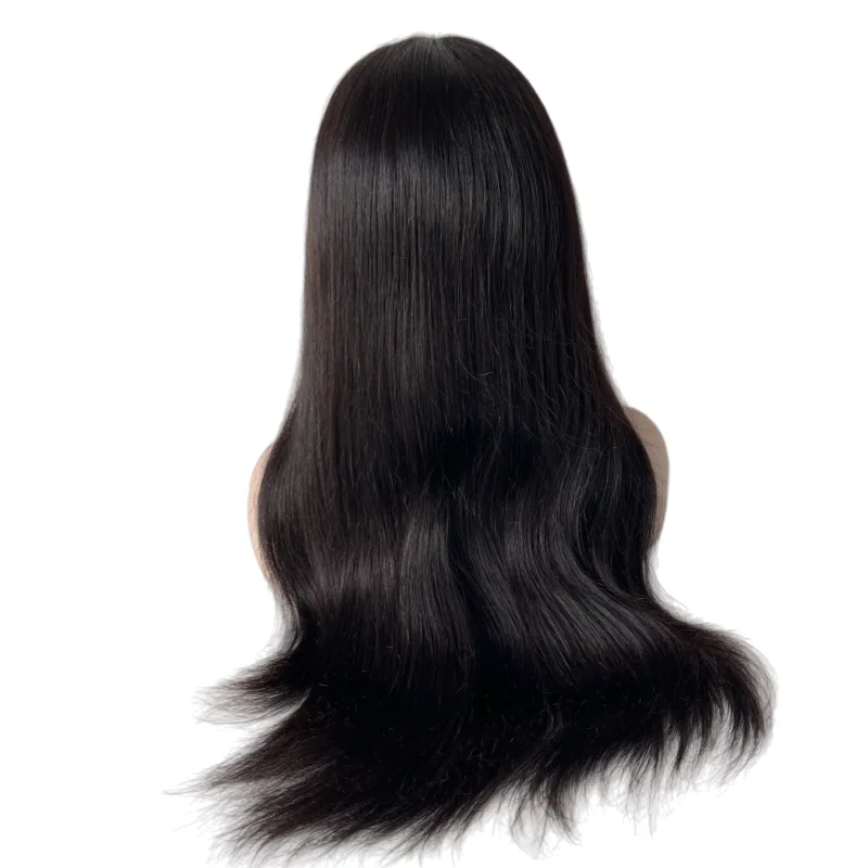 브라질 처녀 인모 가발 자연 색상 12인치-22인치 150% 밀도 여성용 풀 PU 가발.